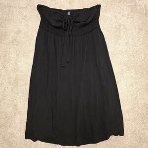 NWOT Old Navy Black Fit & Flare Crinkled Halter Maxi Dress Size 4X